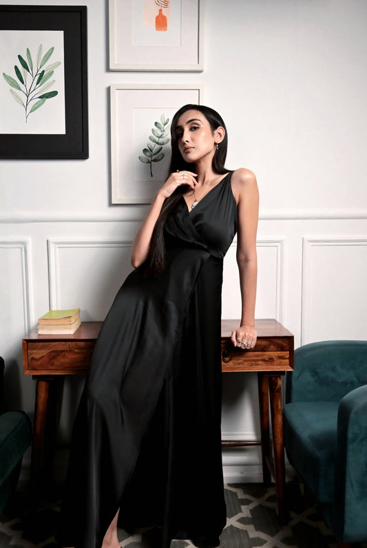 Deanna Noire Étoile - Satin Evening Dress